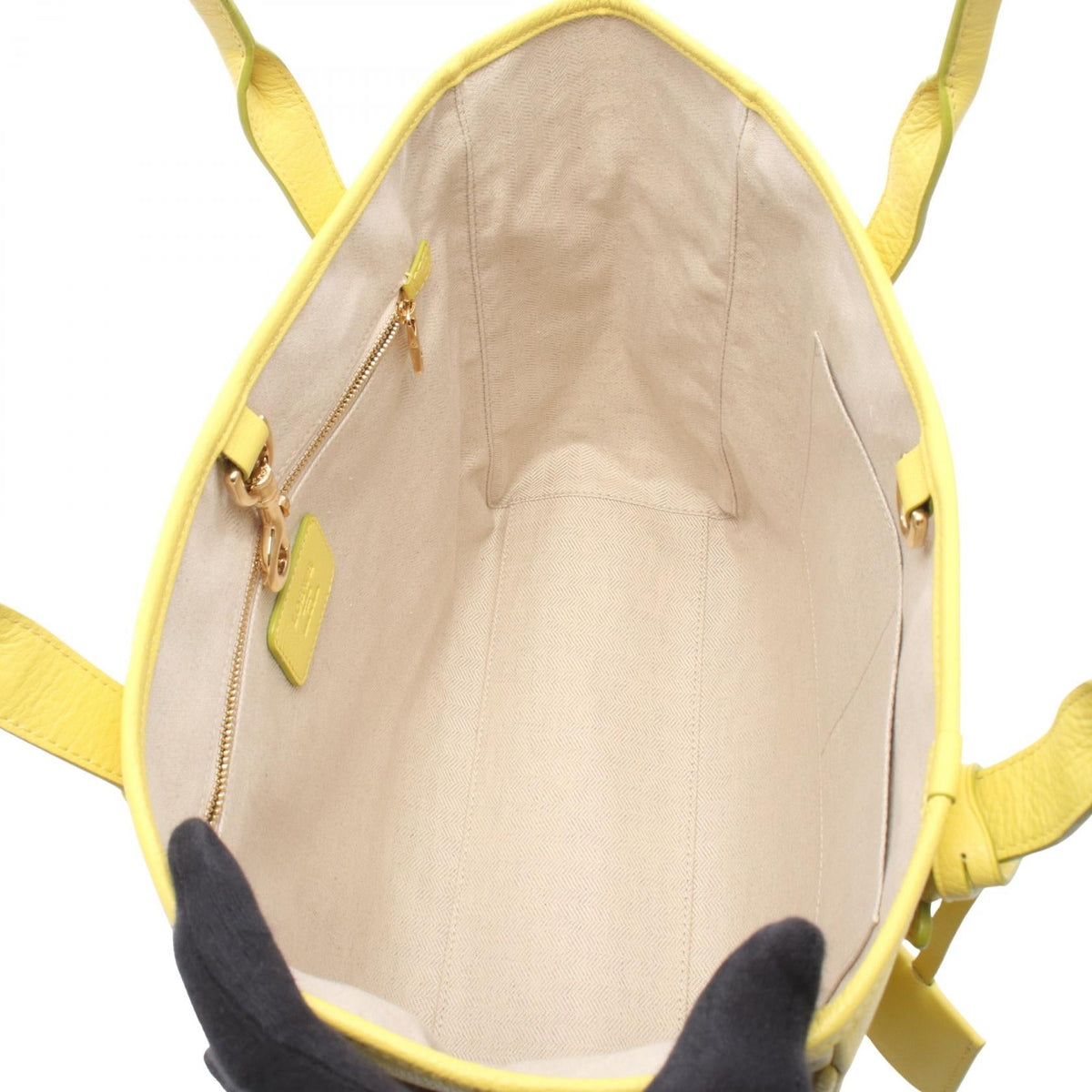 LOEWE HERITAGE SMALL Tote Bag Yellow leather 2101220058036