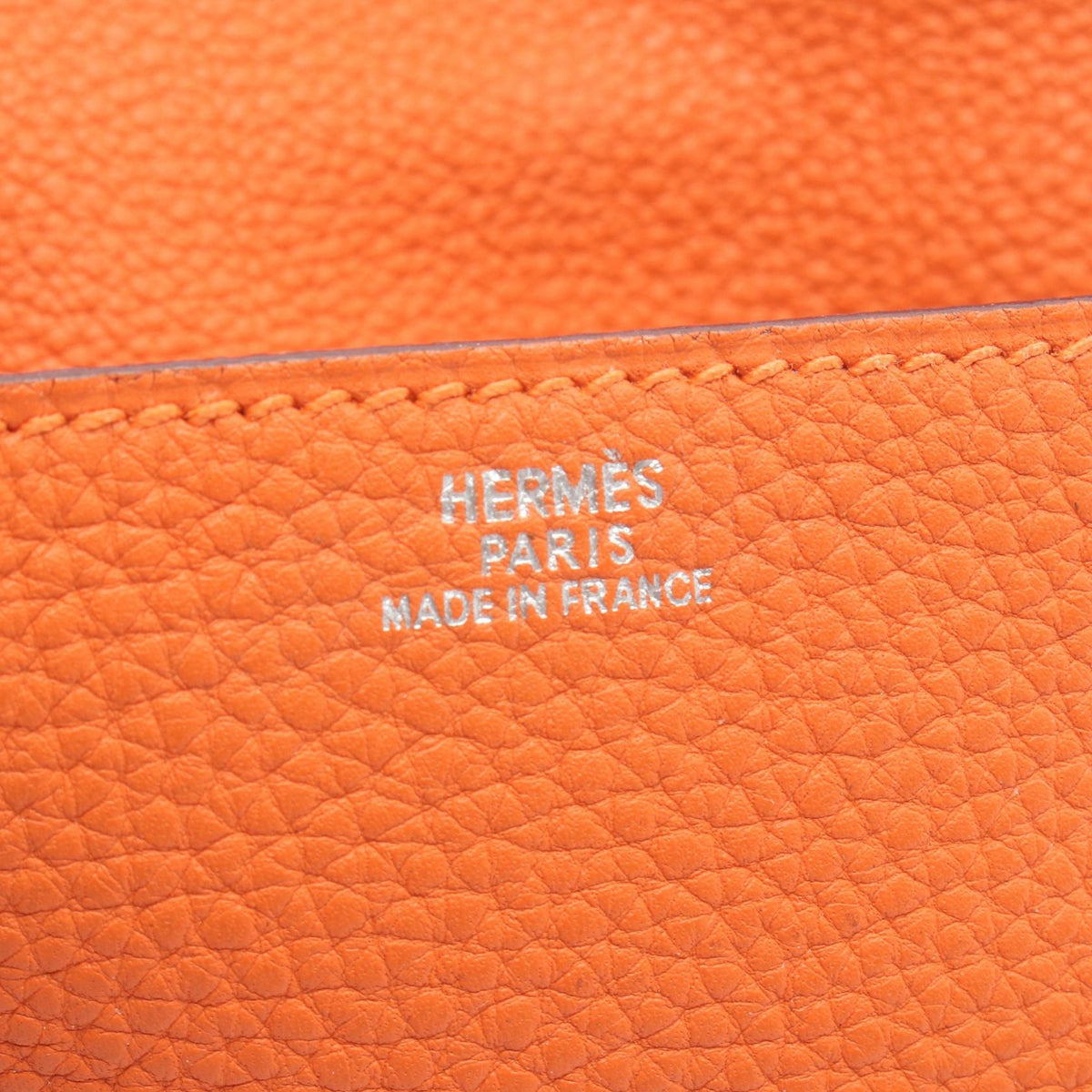 HERMES Pochette green Waist bag Body bagOrange Orange Orange Togo leather Other Togo leather 2101220100704