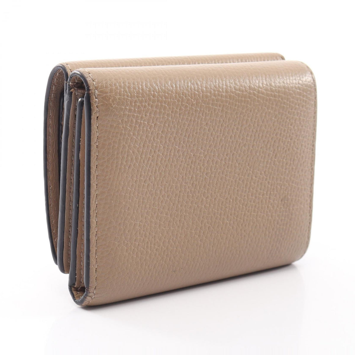 LOEWE Anagram Trifold Tri-fold wallet Beige leather 2120900132835