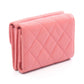CHANEL Pink Classic Small Flap Wallet Matelasse Grained Calfskin leather 2104102531207