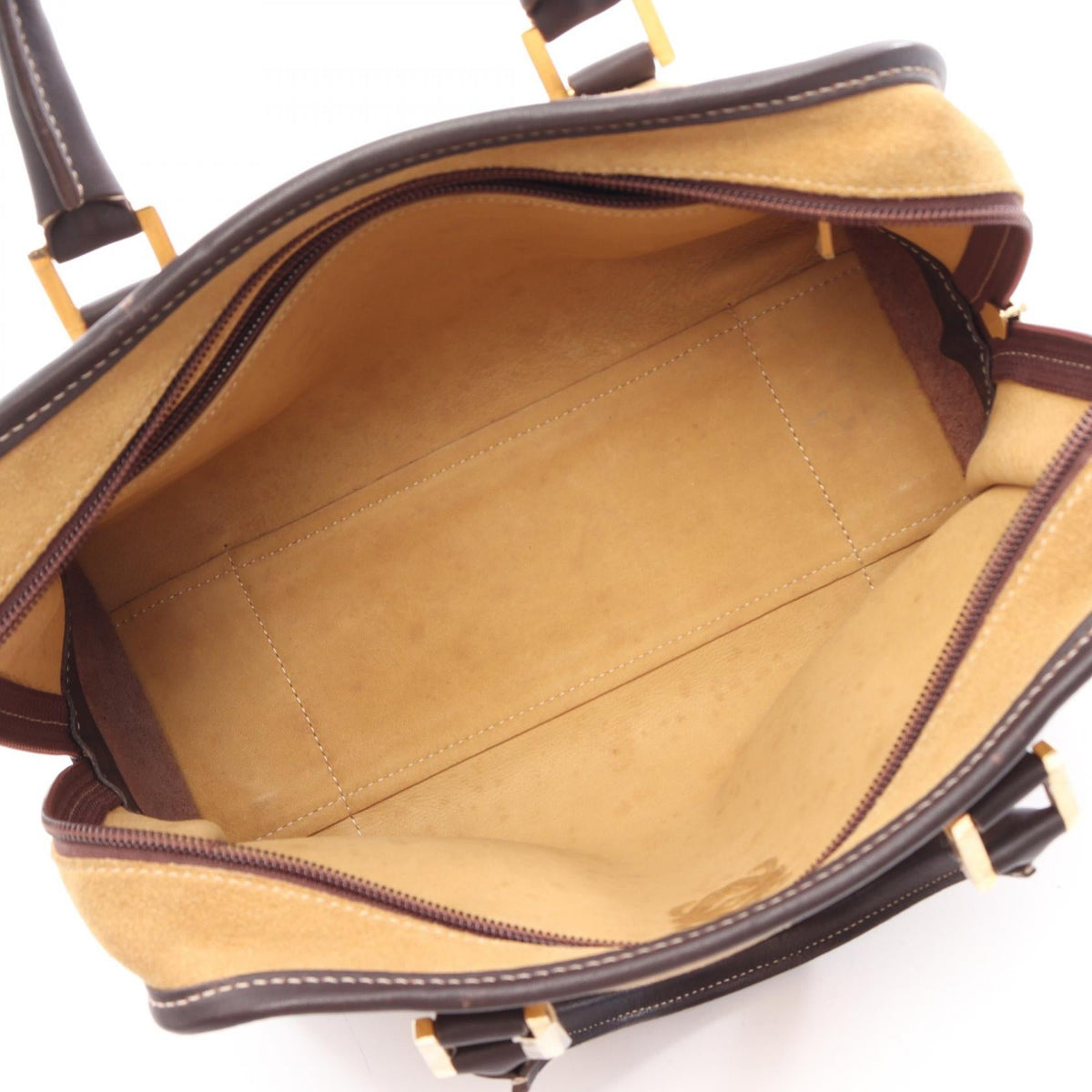 LOEWE Amazona 28 Handbag Brown Suede leather 2101220083908