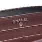 CHANEL Black Classic Long Zip Wallet Matelasse Grained Calfskin leather 2101220101008