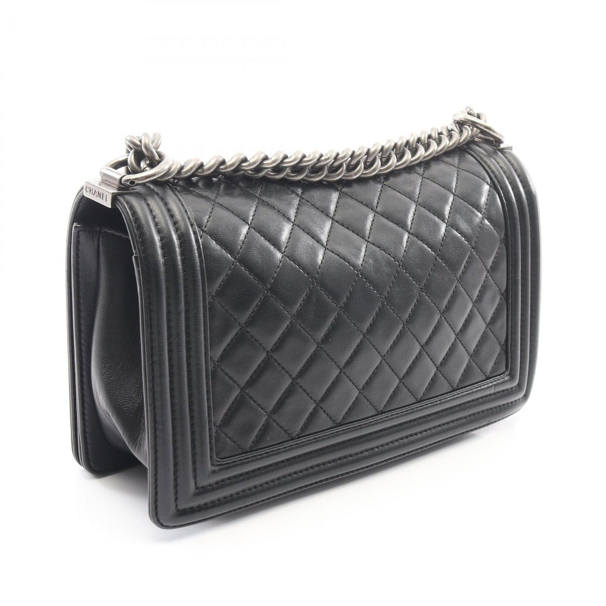 CHANEL Black Boy chanel Lambskin (sheep leather) A67086 2101220052324