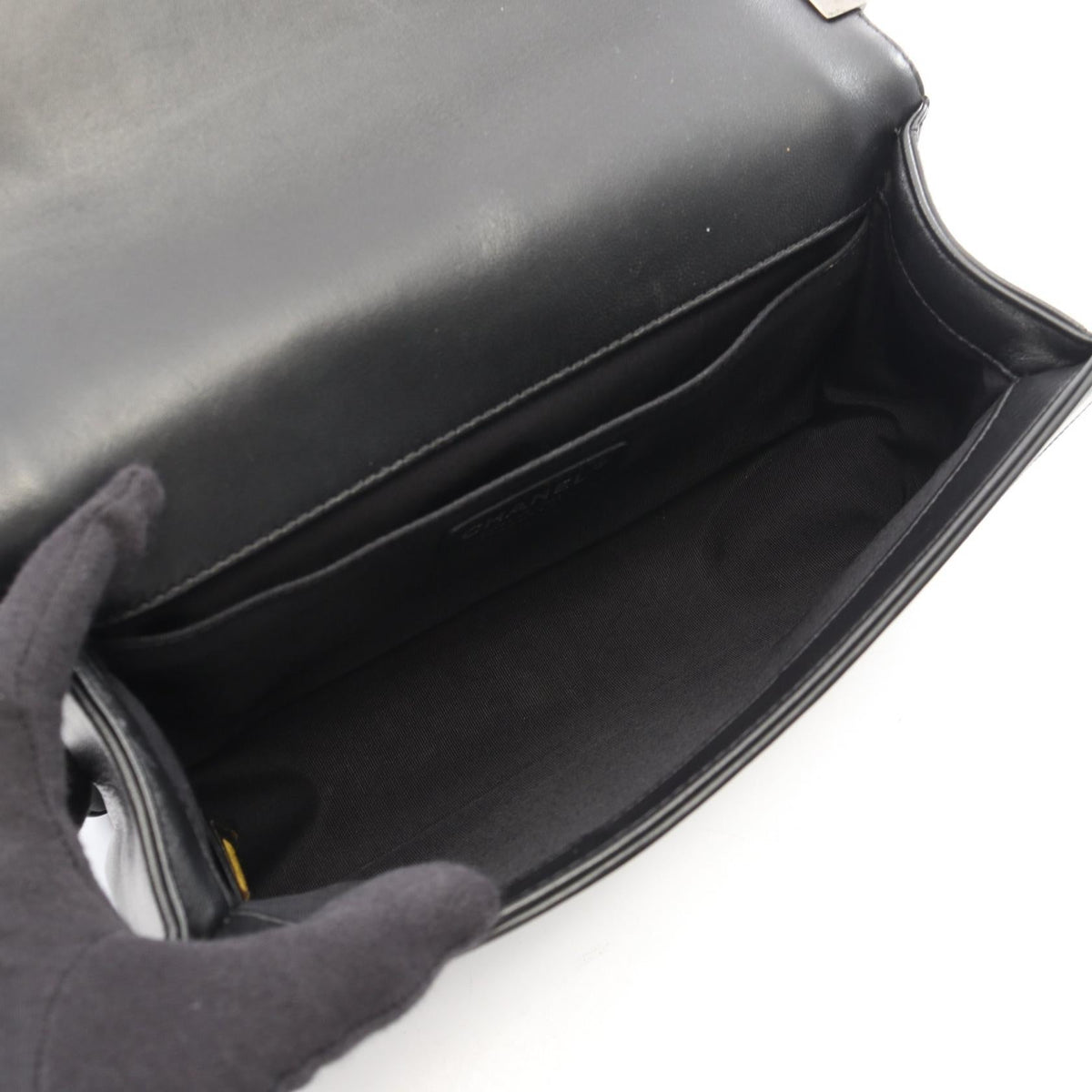 CHANEL Black Boy chanel Lambskin (sheep leather) A67086 2101220052324