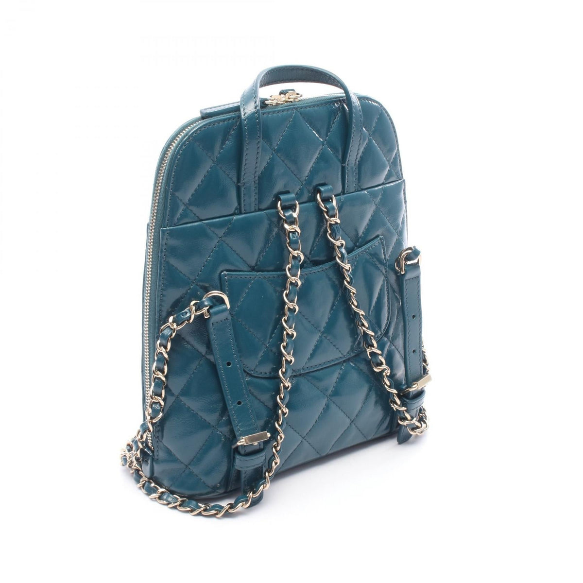 CHANEL Green Matelasse leather�Shiny calfskin AS3332 2106800630954