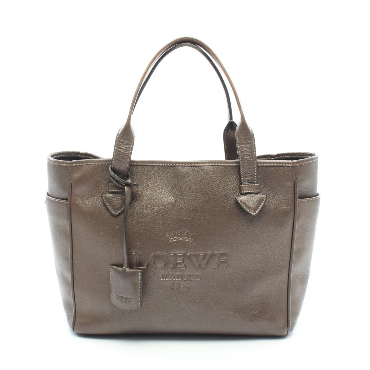 LOEWE Heritage Tote Bag Brown leather 2101219989860