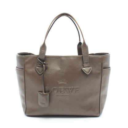 LOEWE Heritage Tote Bag Brown leather 2101219989860