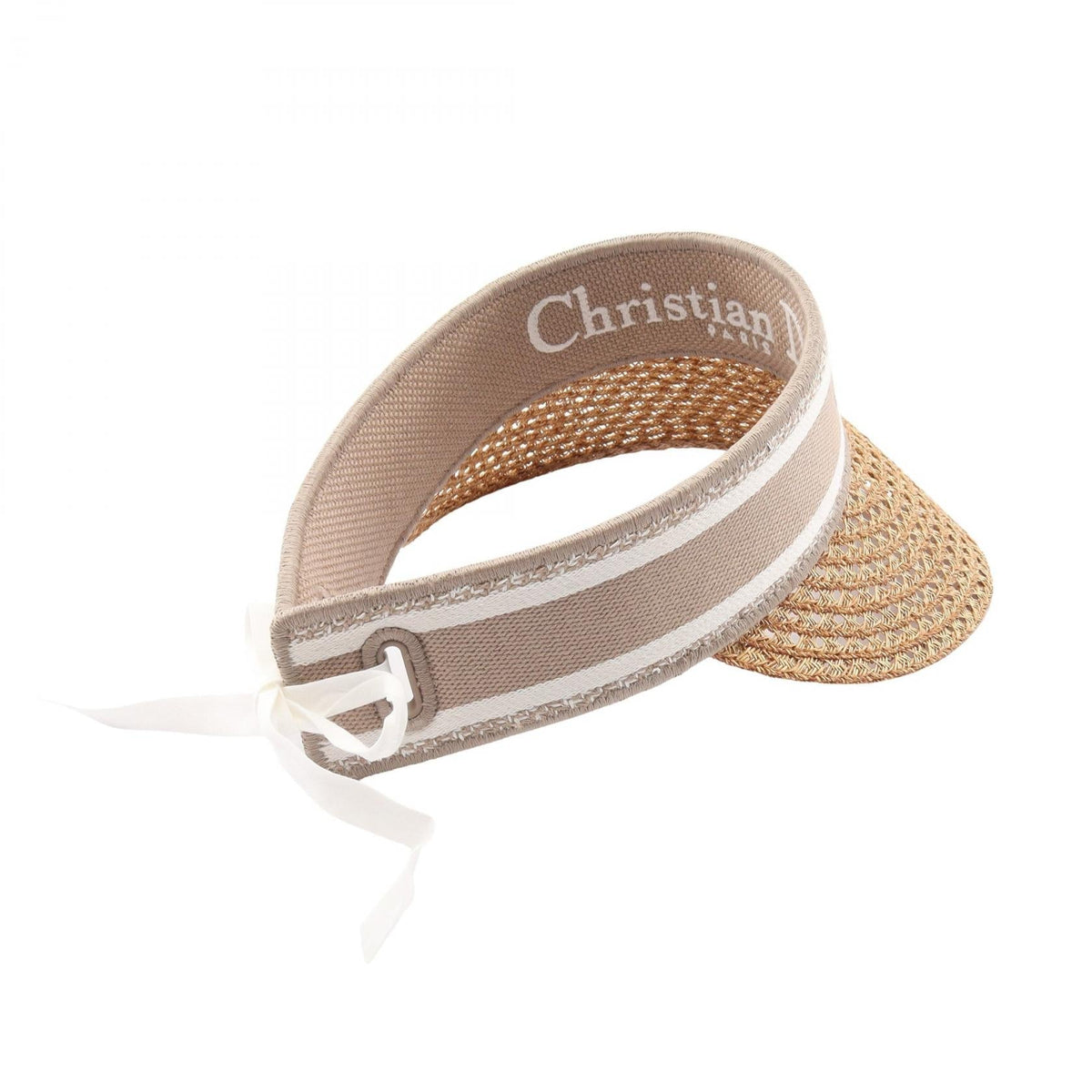 Christian Dior logo Sun visor Beige Other�paper 2101220079765