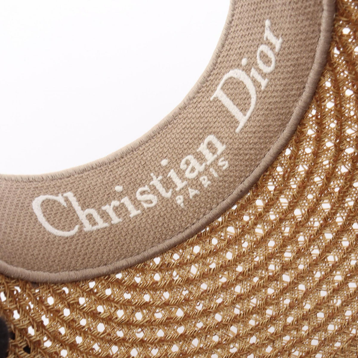 Christian Dior logo Sun visor Beige Other�paper 2101220079765