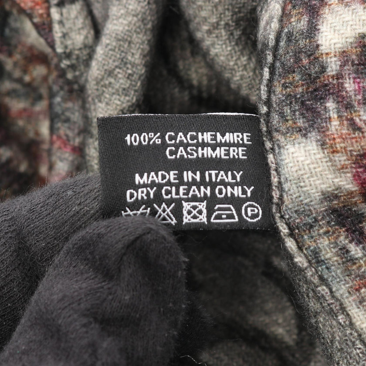 CHANEL Gray/Black COCO Mark Poncho Other�cashmere 2104102509282