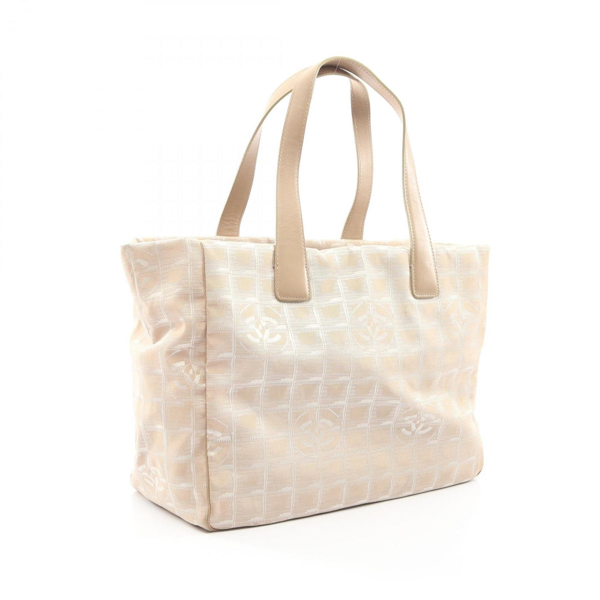 CHANEL Beige New Travel Line MM leather�Nylon canvas A15991 2101220018016