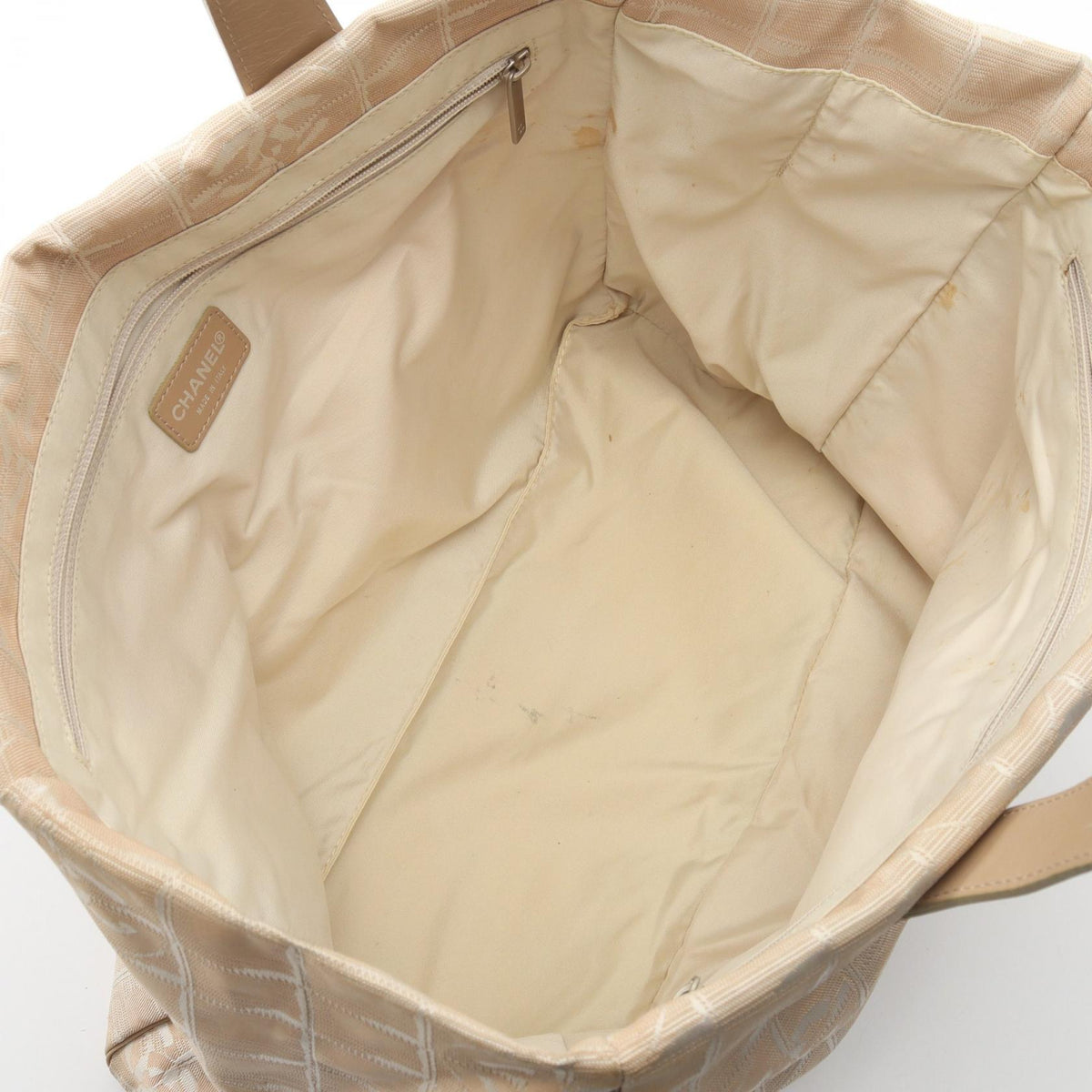 CHANEL Beige New Travel Line MM leather�Nylon canvas A15991 2101220018016