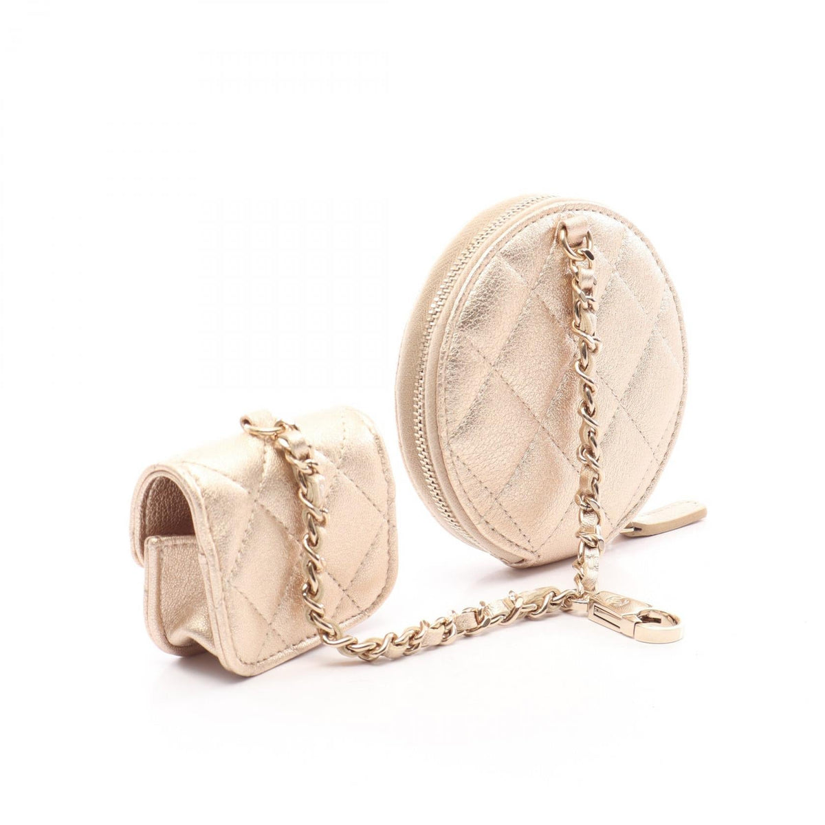 CHANEL Gold Matelasse 2024 Year Gift AirPods Case Lambskin (sheep leather) 2101219996042