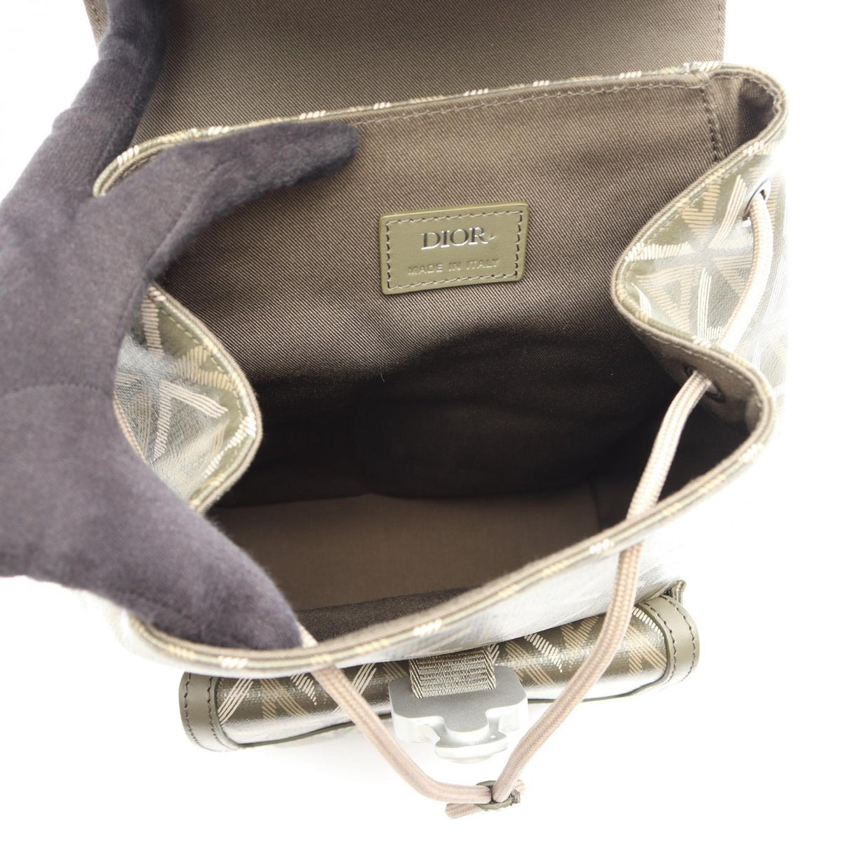 Dior HIT THE ROAD CD Diamond Slingbag Waist bag Body bag Khaki PVC coated canvas�leather 2101220142681