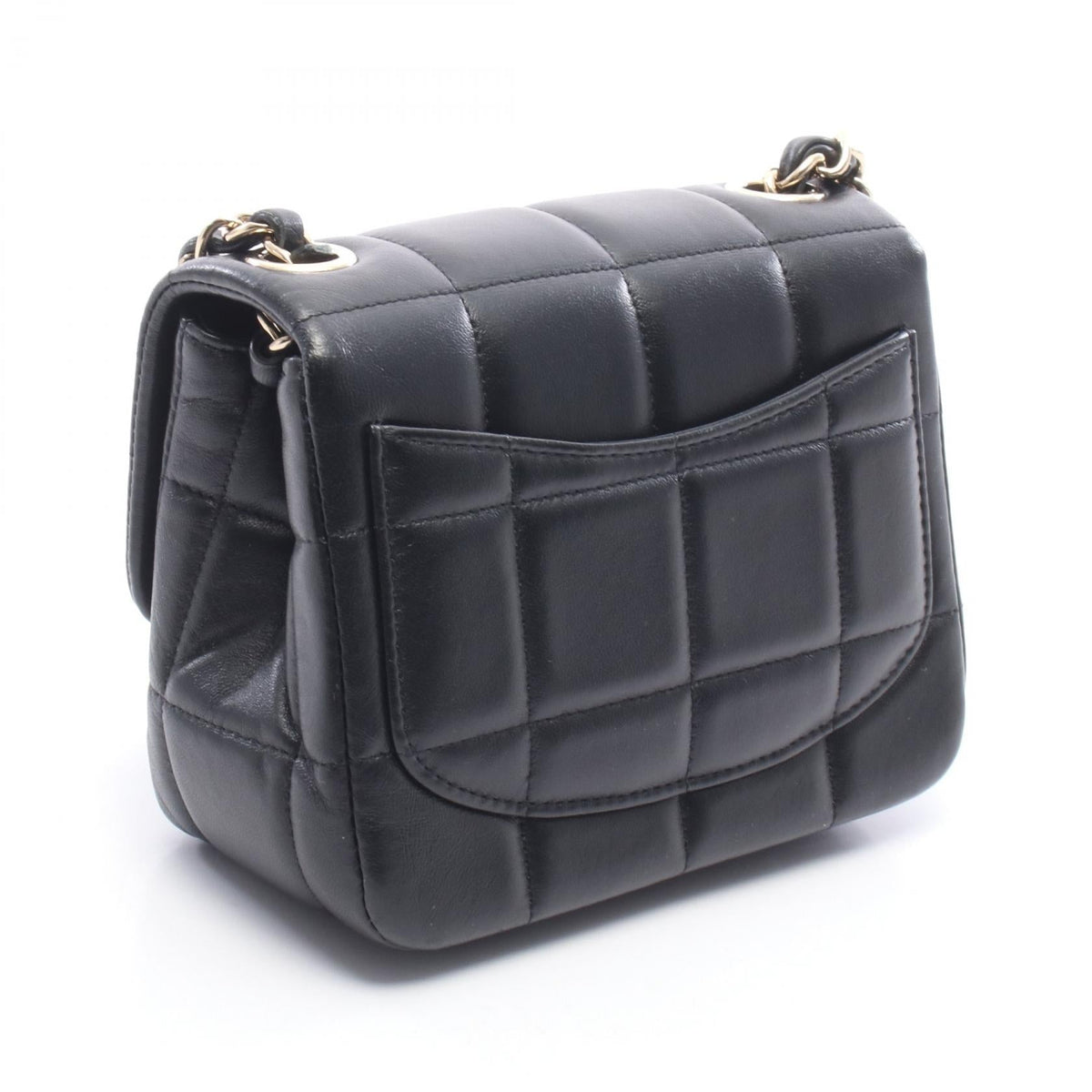 CHANEL Black Chocolate Bar Mini Flap leather 2101220138028