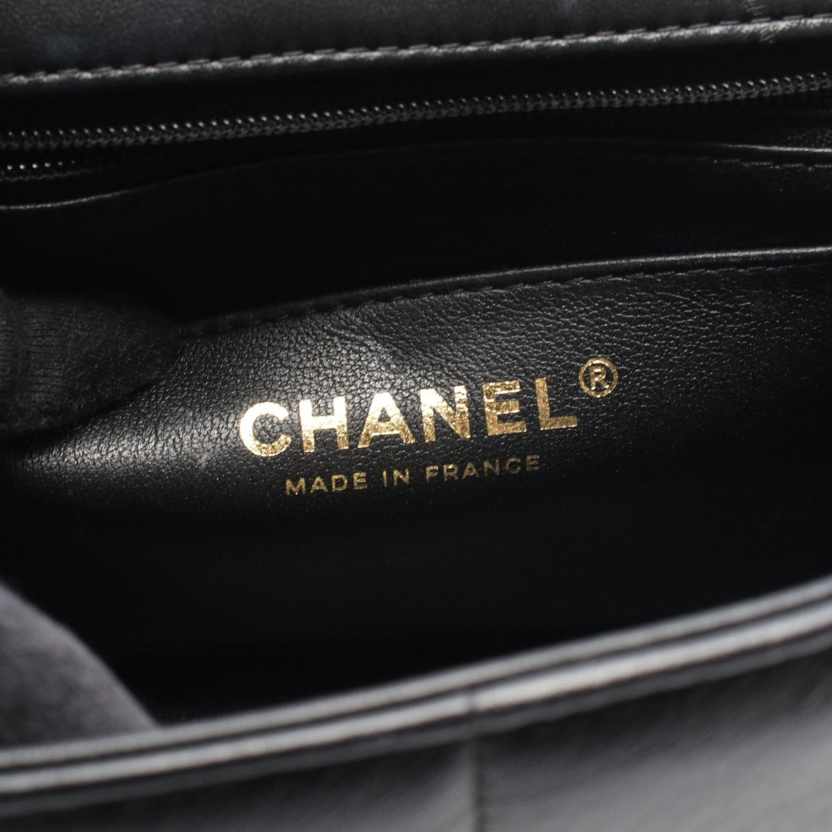 CHANEL Black Chocolate Bar Mini Flap leather 2101220138028