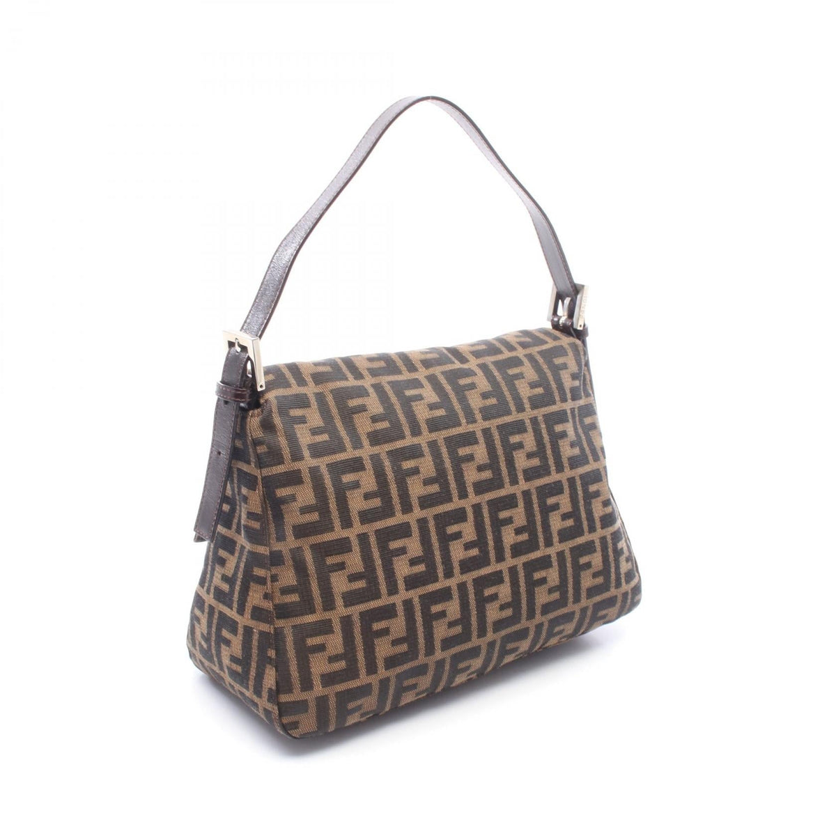FENDI Zucca mamma bucket Handbag Brown/Black canvas�leather 2101220140472