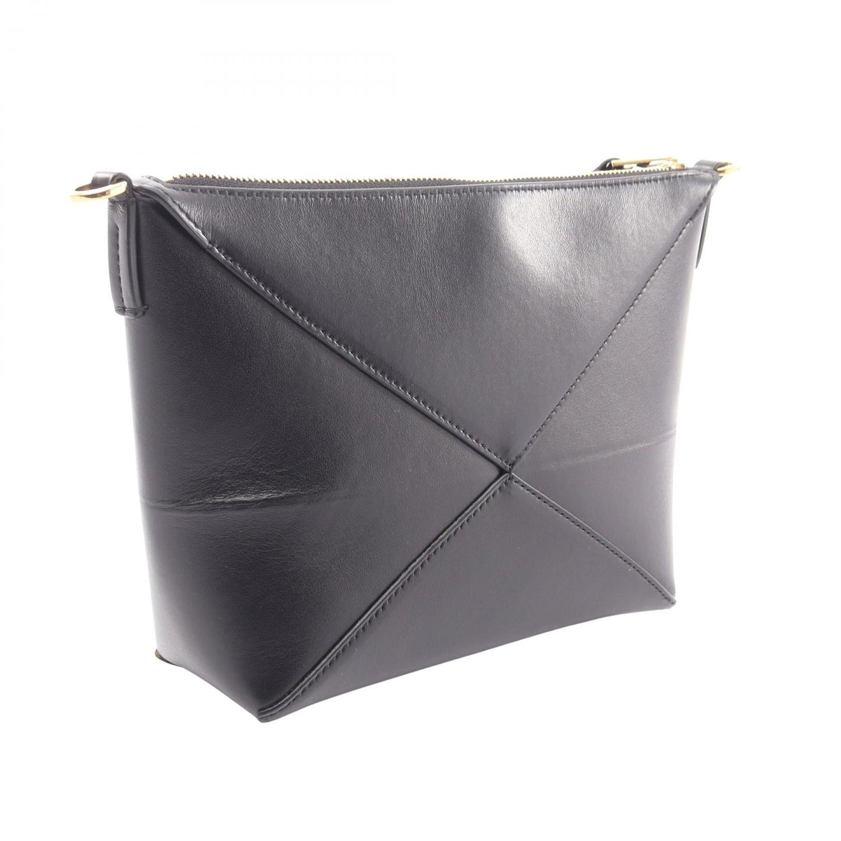 LOEWE Puzzle Fold Pouch 2WAY business bag clutch bag Black leather C510PT1X011100 2101220148461