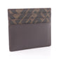 FENDI FF Square Card Case Brown/Black leather PVC 7M0164AFF2F1Q1C 2101220143381