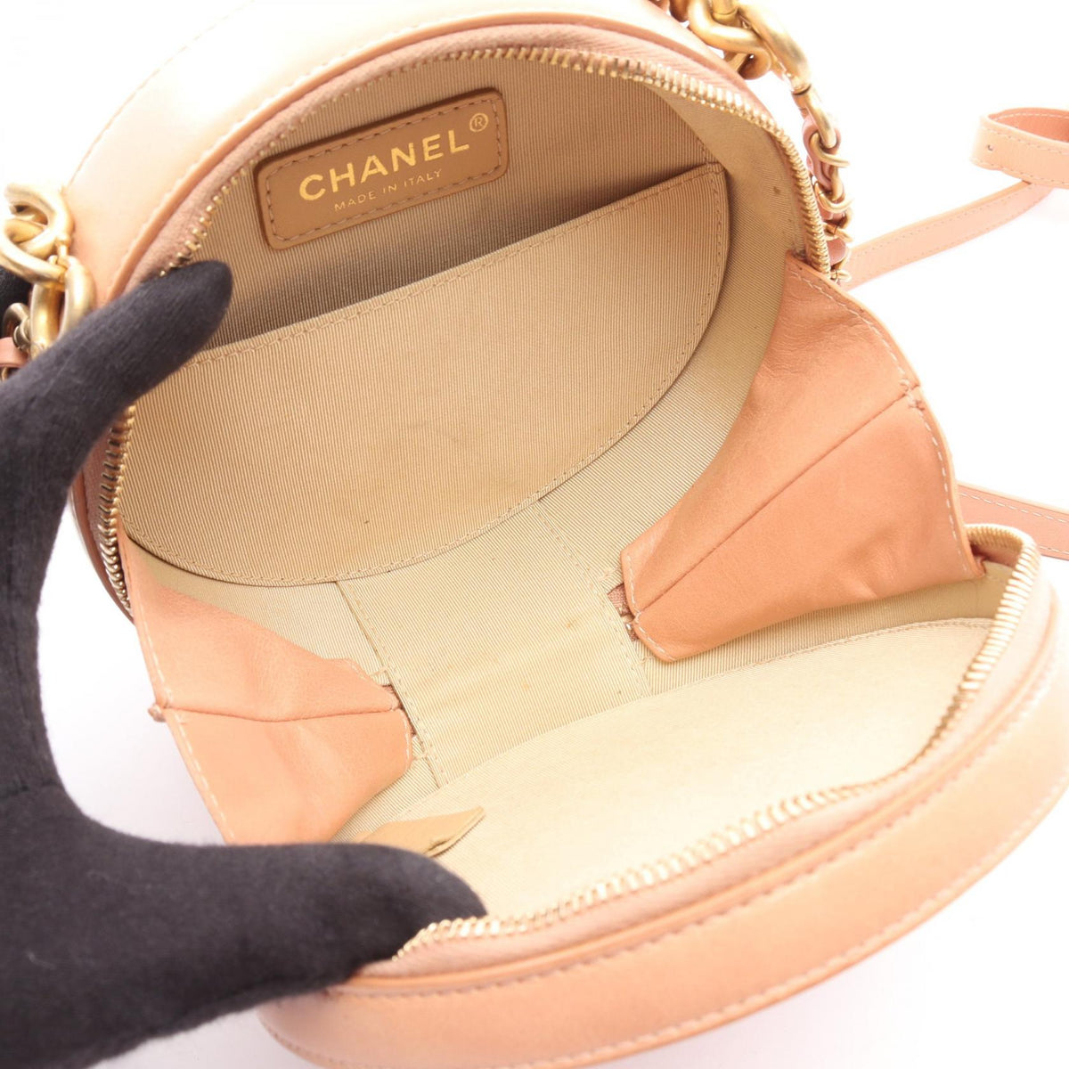 CHANEL Pink COCO Mark Round 2WAY leather 2104102536387