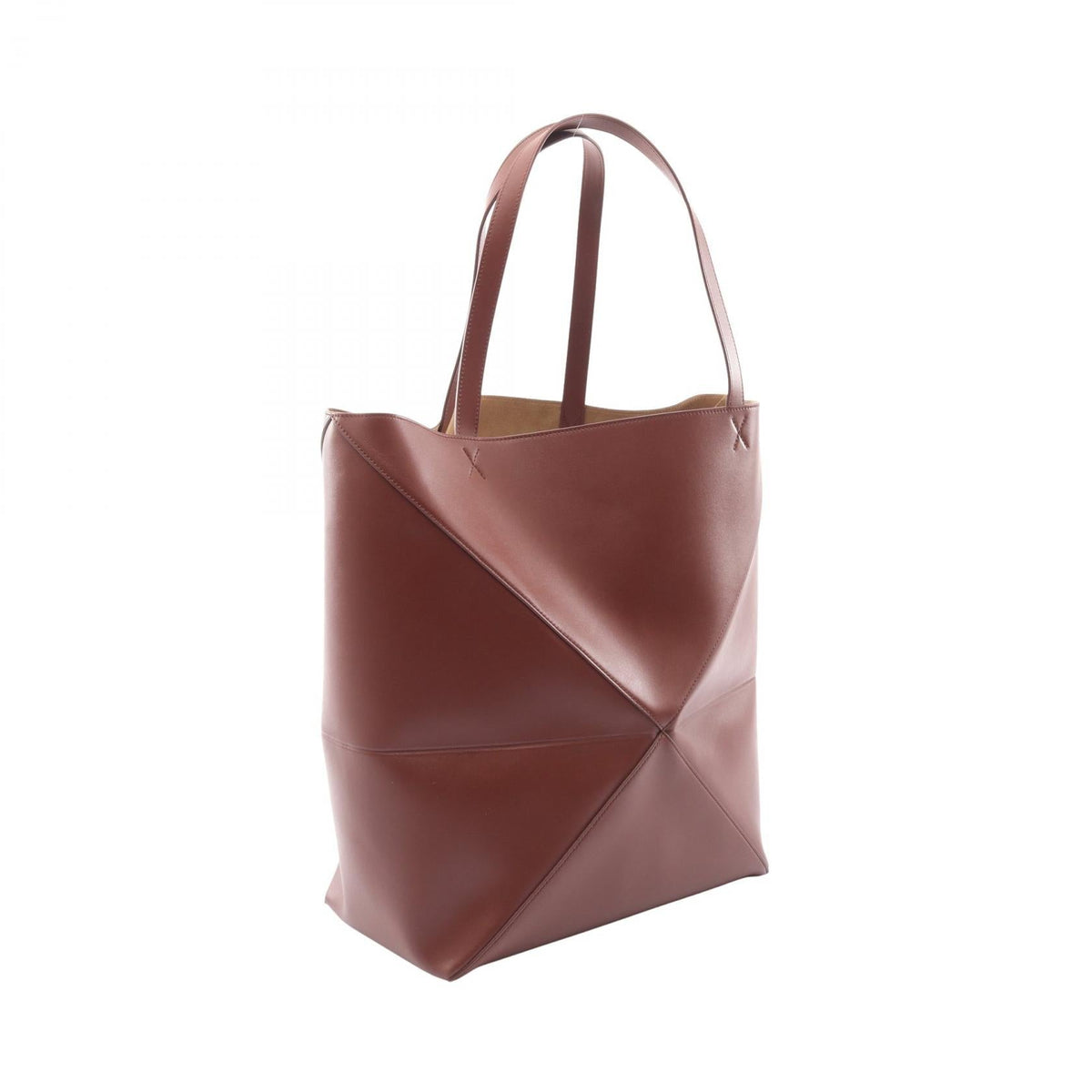 LOEWE Puzzle Fold Tote Large Tote Bag Brown leather B933Q18X014783 2101220143480
