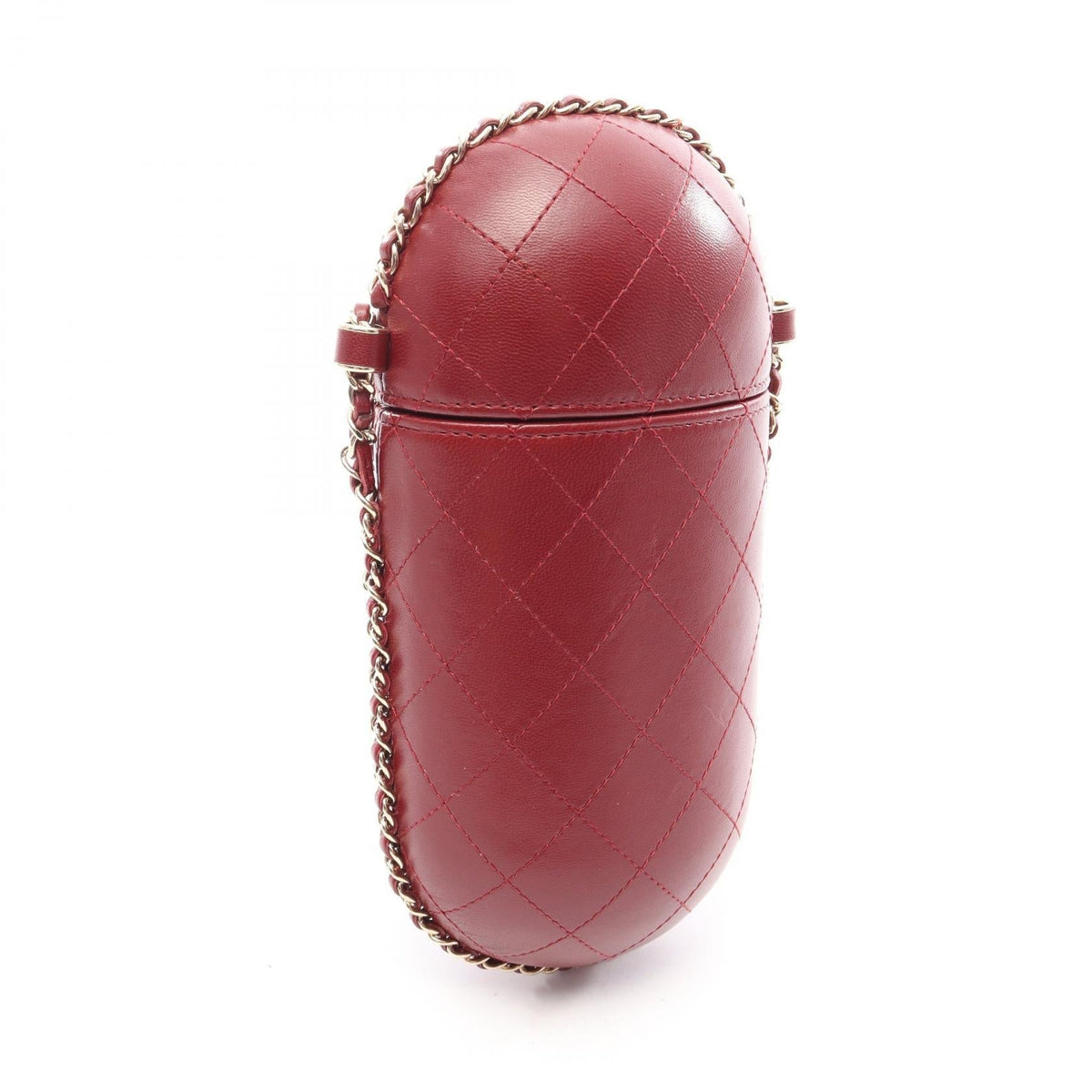 CHANEL Bordeaux Matelasse Glasses Case leather 2104102536288