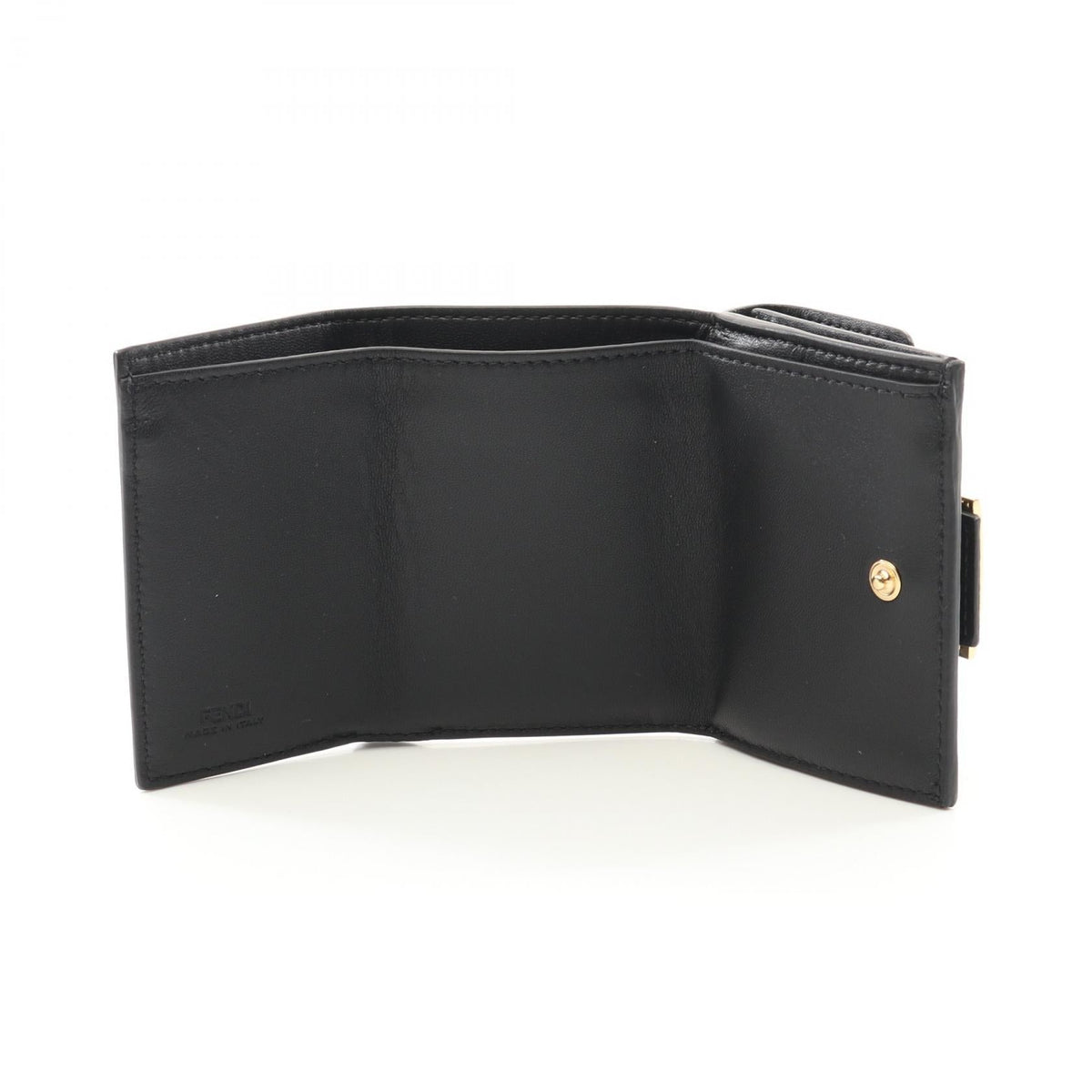 FENDI baguette Tri-fold wallet Black leather 8M0395AAJDF0KUR 2101220155704