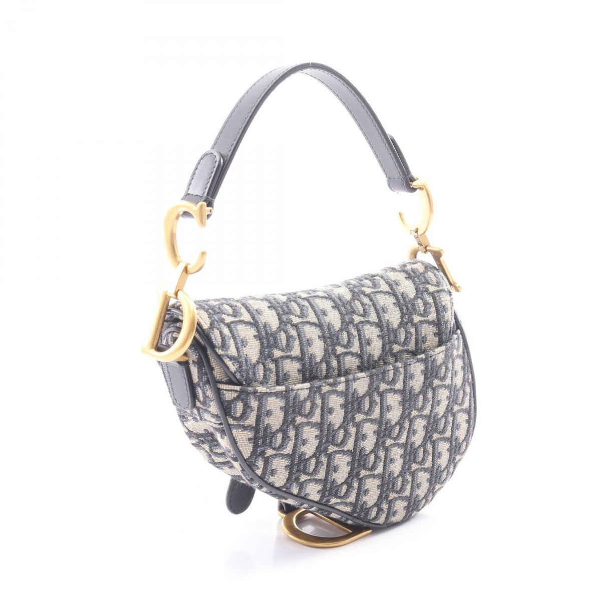 Dior Mini Saddlebag in Oblique Jacquard Handbag Beige/Navy canvas�leather 2101220147518