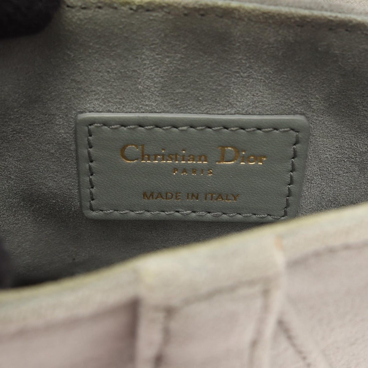 Dior Saddle bag Handbag Gray Fabric 2101220147716