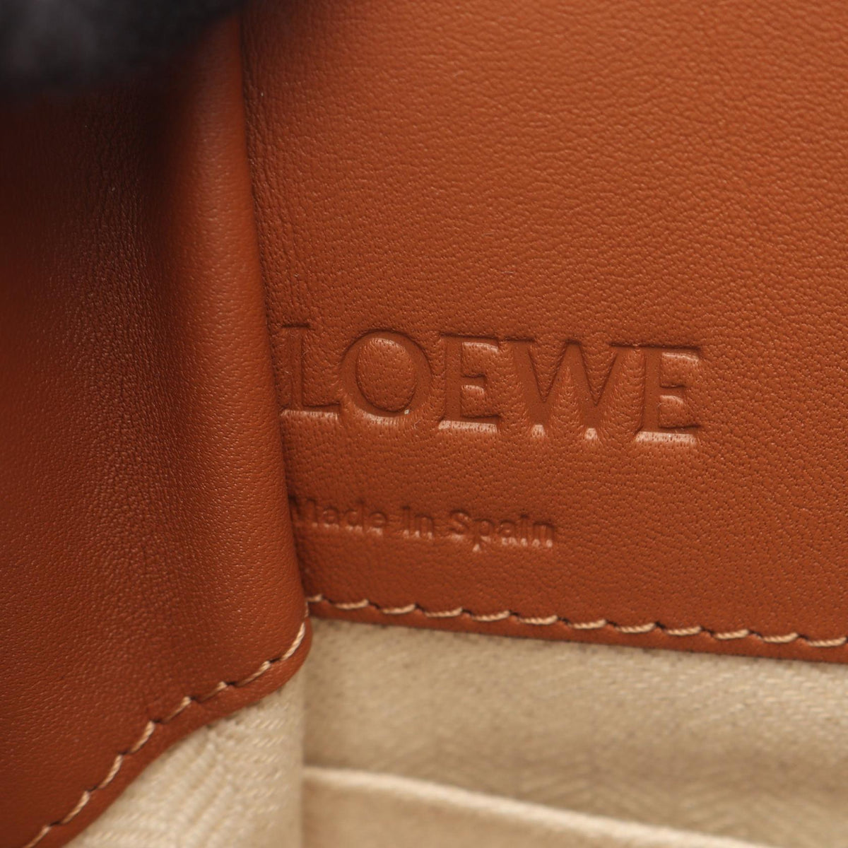 LOEWE Hammock Drawstring Bag Mini 2WAY Handbag Brown leather 2101220147969