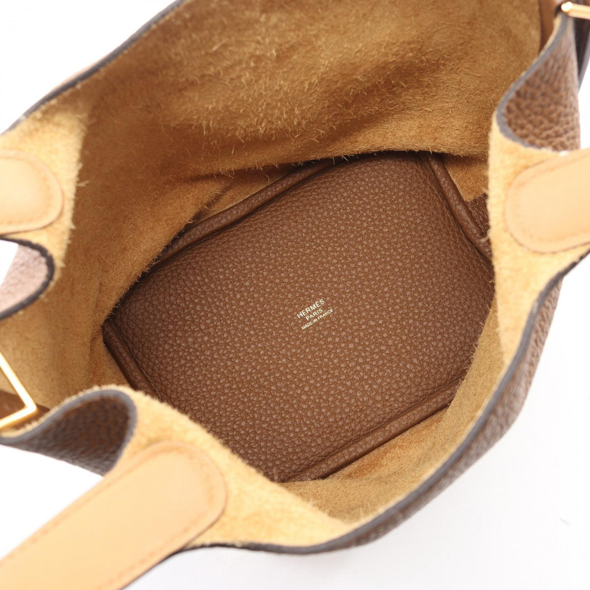 HERMES Picotin Rock PM Eclat HandbagHalzan Halzan Brown Taurillon Clemence leather Taurillon Clemence / Veau Swift leather 2104102537438