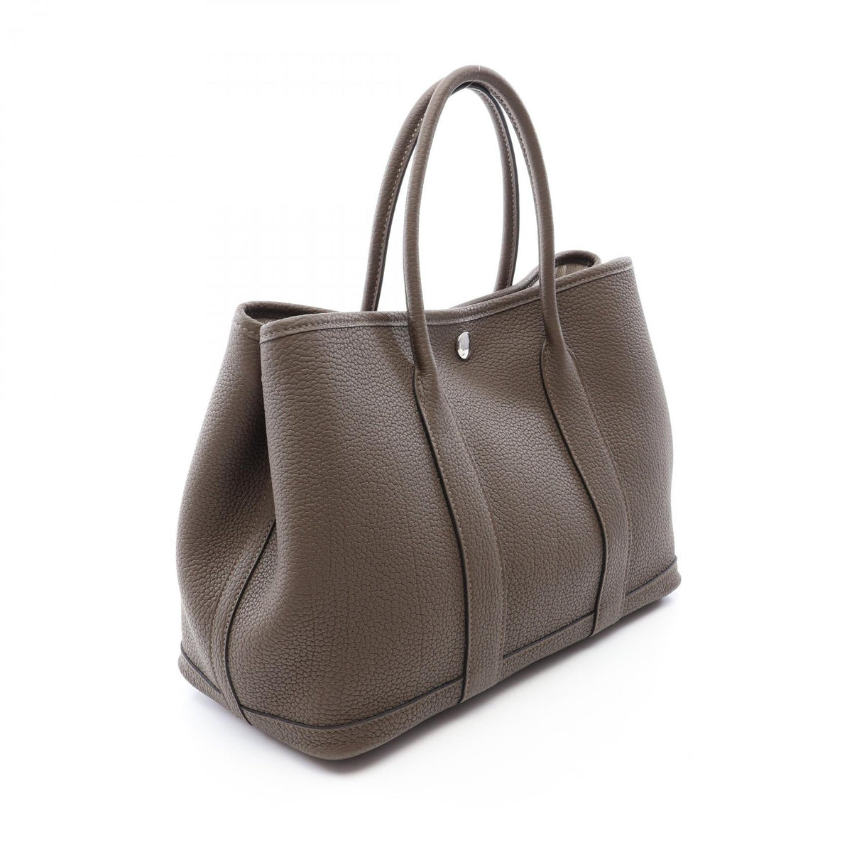 HERMES Garden Party TPM Vert Bronze Tote Bag Gray Negonda leather leather Negonda leather 2104102535076