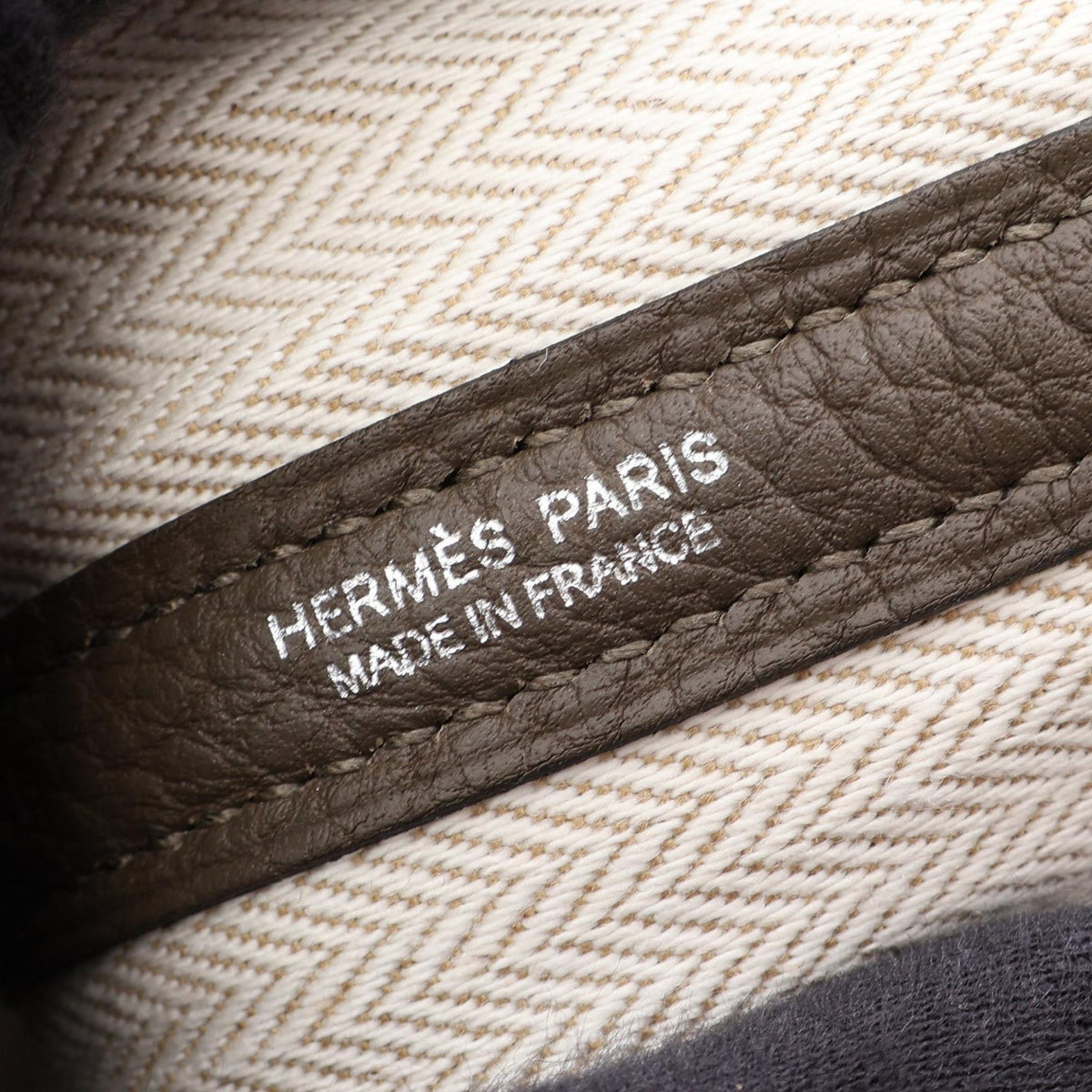 HERMES Garden Party TPM Vert Bronze Tote Bag Gray Negonda leather leather Negonda leather 2104102535076