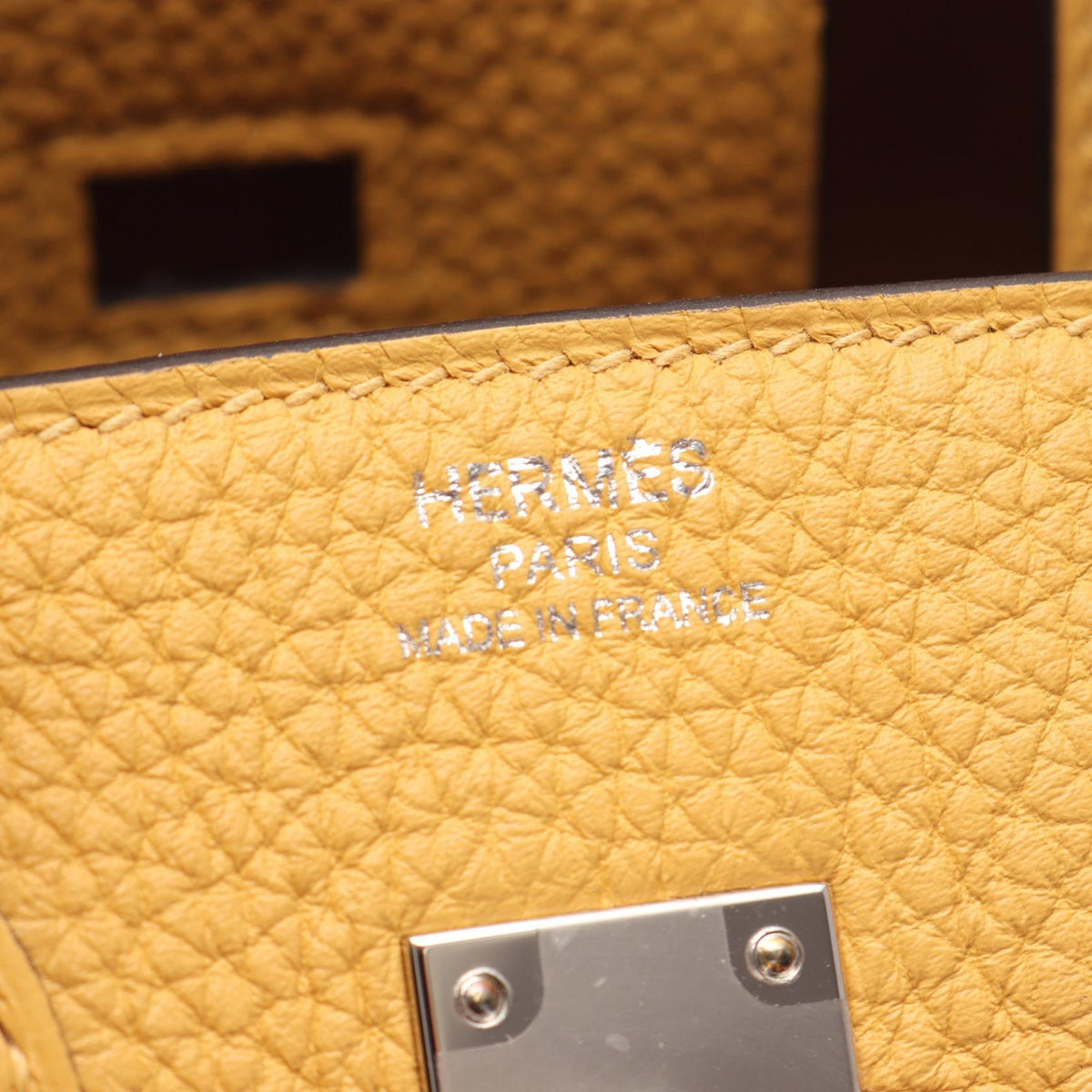 HERMES Birkin 25 HandbagPaille Paille Yellow Togo leather leather Togo leather 2104102535892