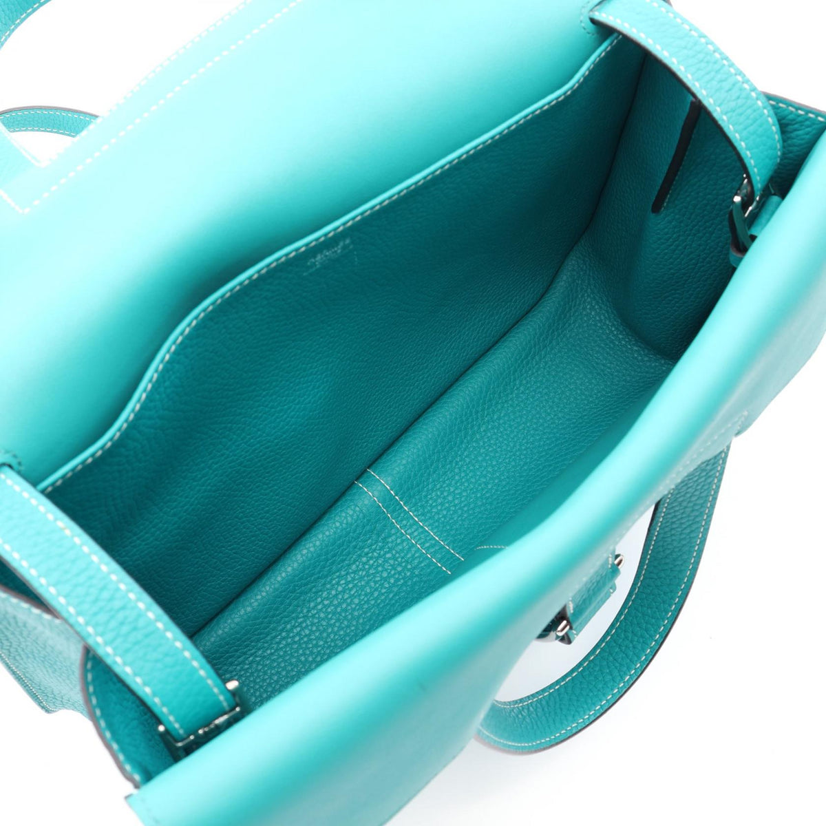 HERMES Halzan31 2WAY HandbagBlue paon Blue paon Green Taurillon Clemence leather Taurillon Clemence 2104102534369