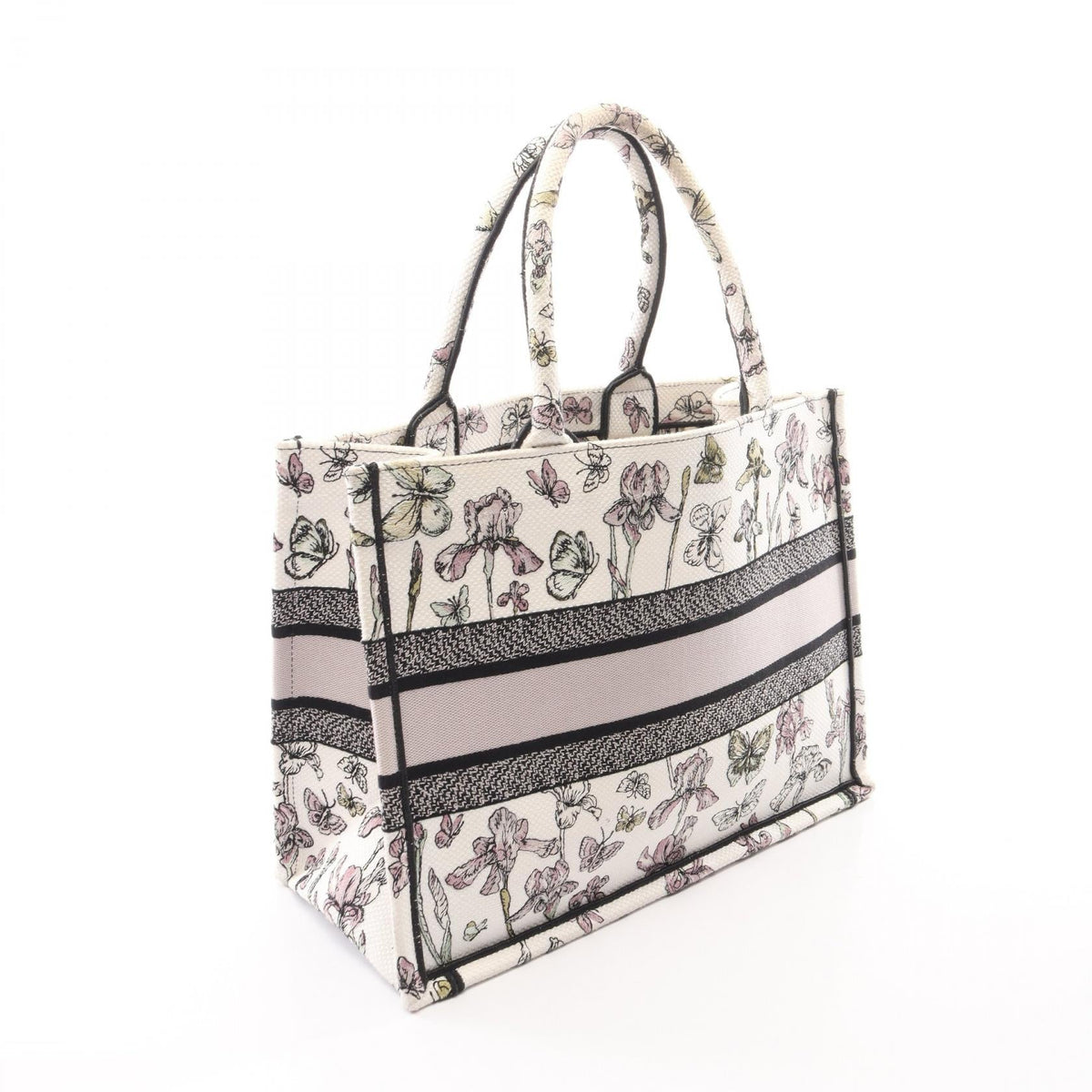 Dior BOOK TOTE Medium Tote Bag White/Black/Multicolor canvas 2107601178102