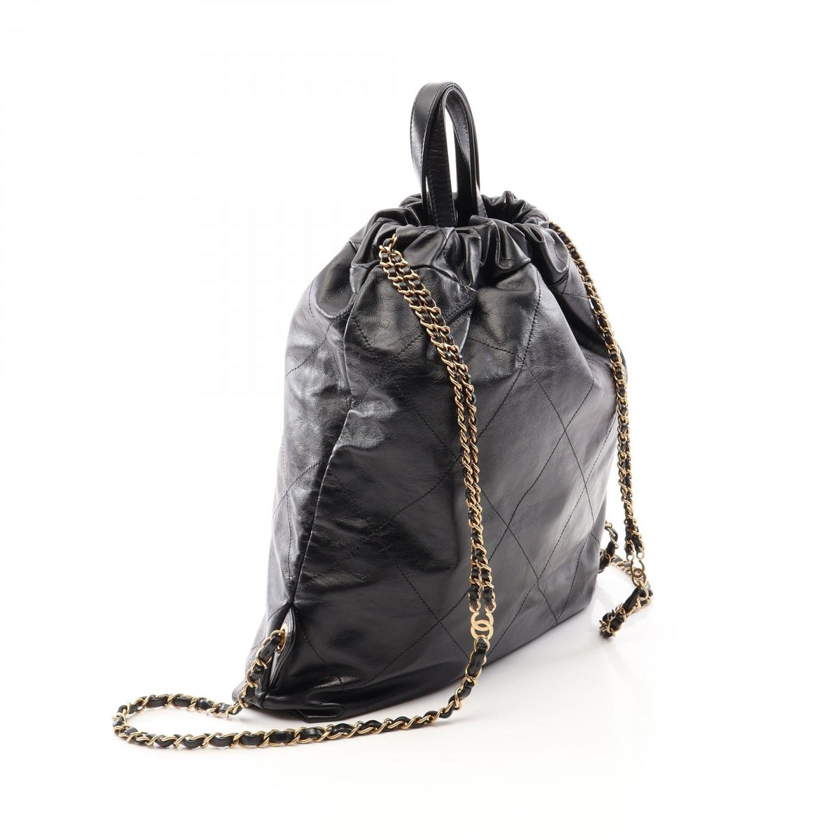CHANEL Black Chanel 22 Large leather AS3313 2101220004026
