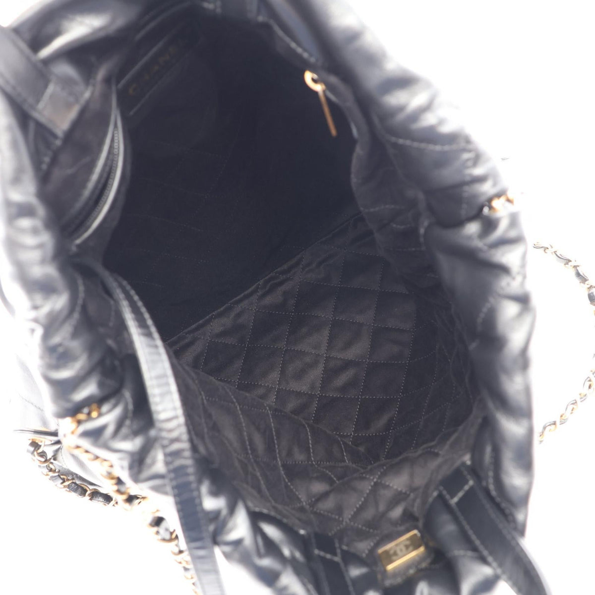 CHANEL Black Chanel 22 Large leather AS3313 2101220004026