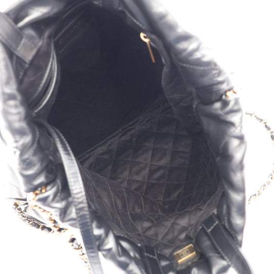 CHANEL Black Chanel 22 Large leather AS3313 2101220004026