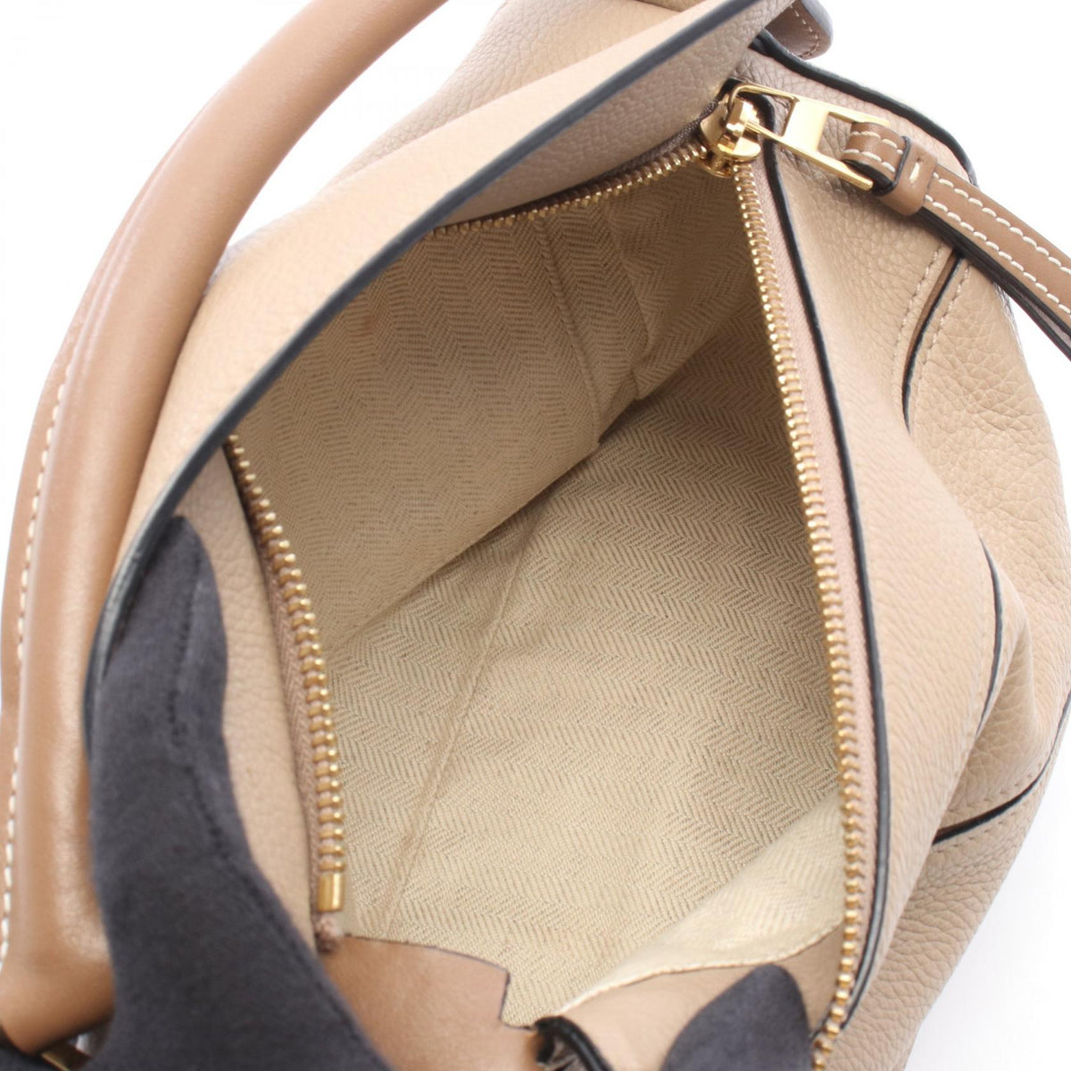 LOEWE Puzzle Edge Small 2WAY Handbag Beige/Brown leather 2101220130763