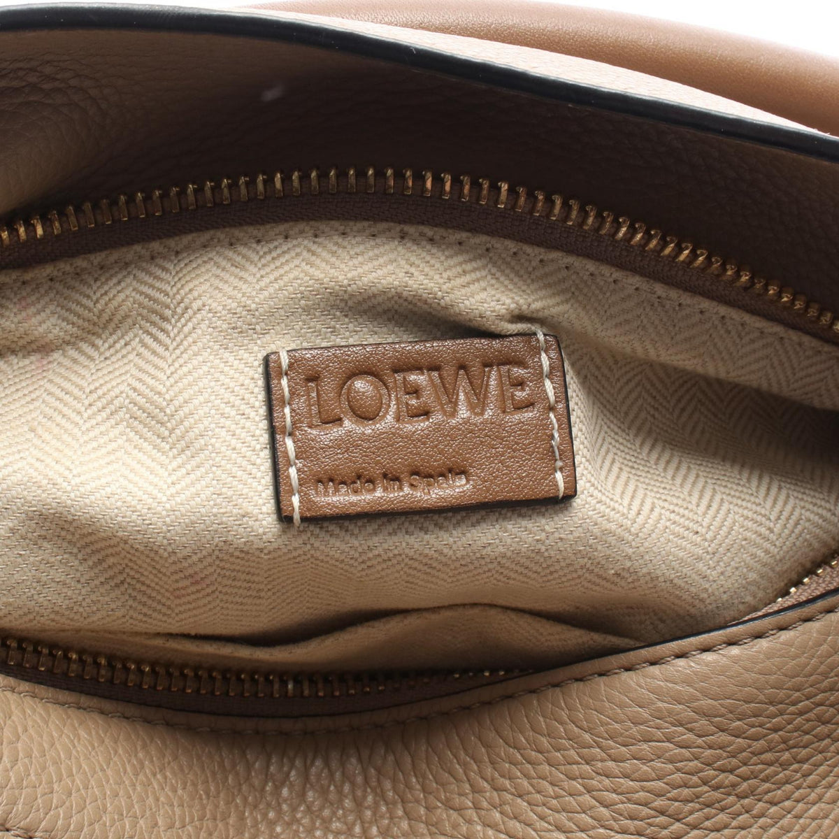 LOEWE Puzzle Edge Small 2WAY Handbag Beige/Brown leather 2101220130763