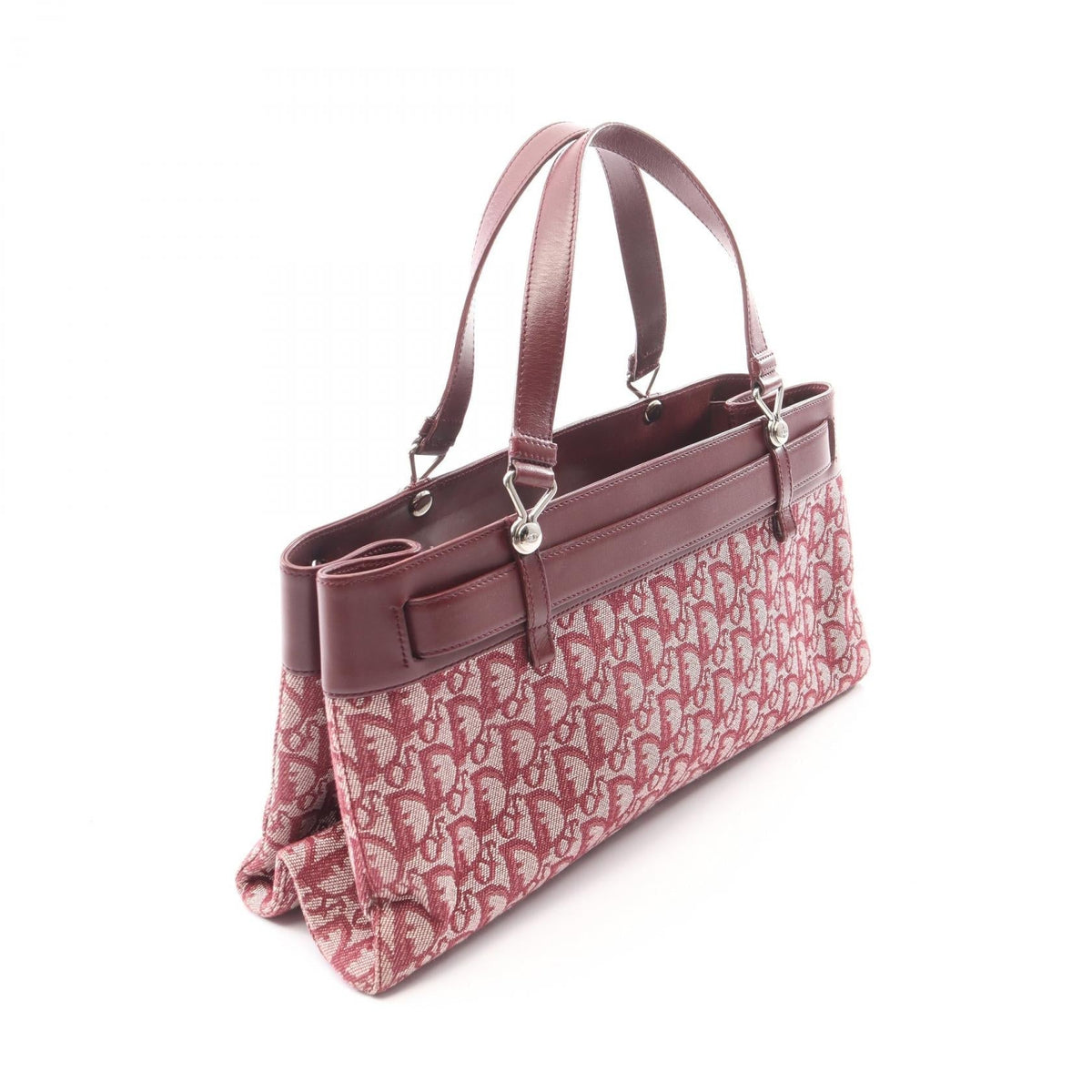 Dior Trotter Handbag Bordeaux canvas�leather 2101220127619