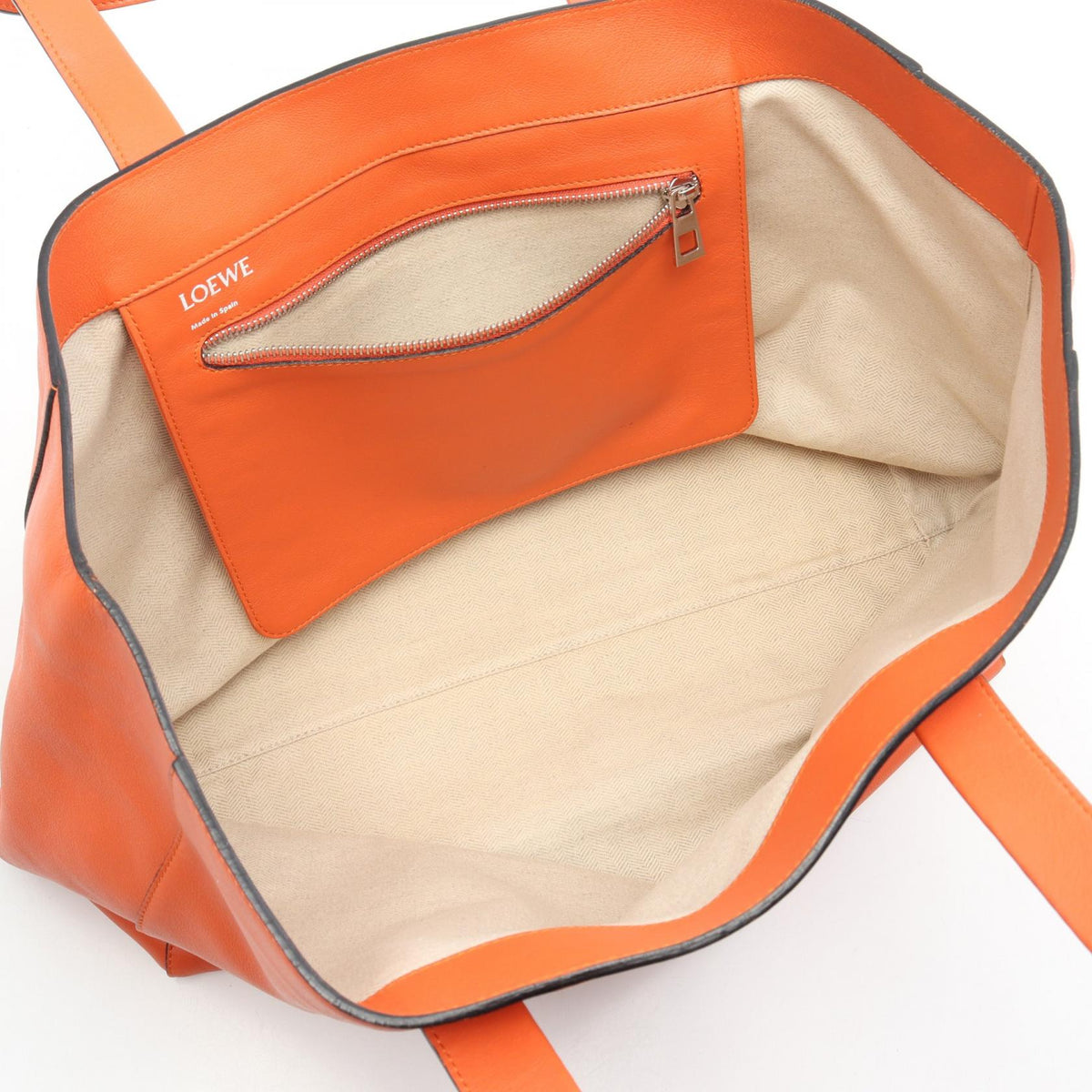 LOEWE anagram Tote Bag Orange leather 2101220116750