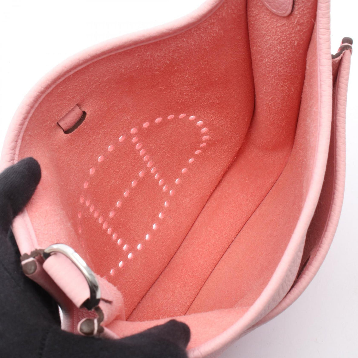 HERMES Evelyne23 Shoulder BagRose sakura Rose sakura Pink Taurillon Clemence leather Taurillon Clemence 2101220117689
