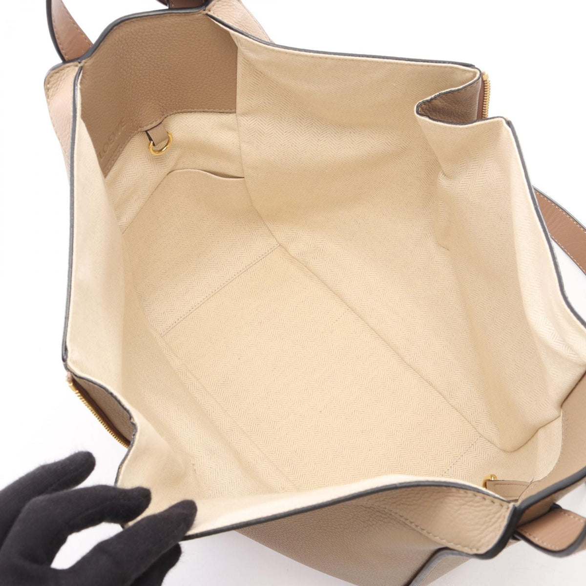 LOEWE Hammock Bag Small 2-Way Handbag Beige leather A538S35X51 2101220111083