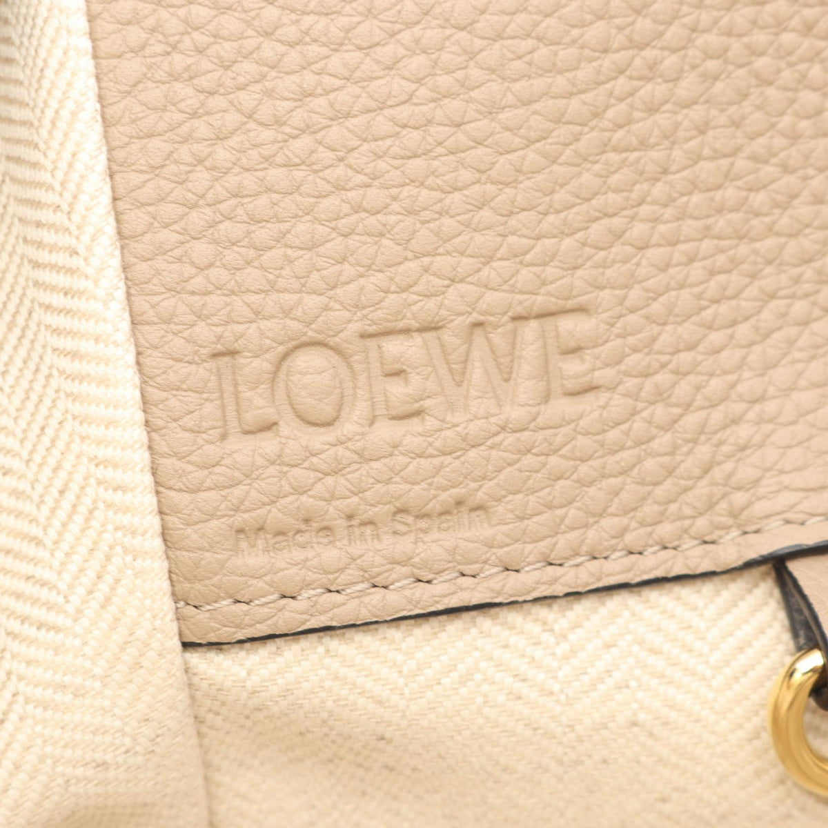 LOEWE Hammock Bag Small 2-Way Handbag Beige leather A538S35X51 2101220111083