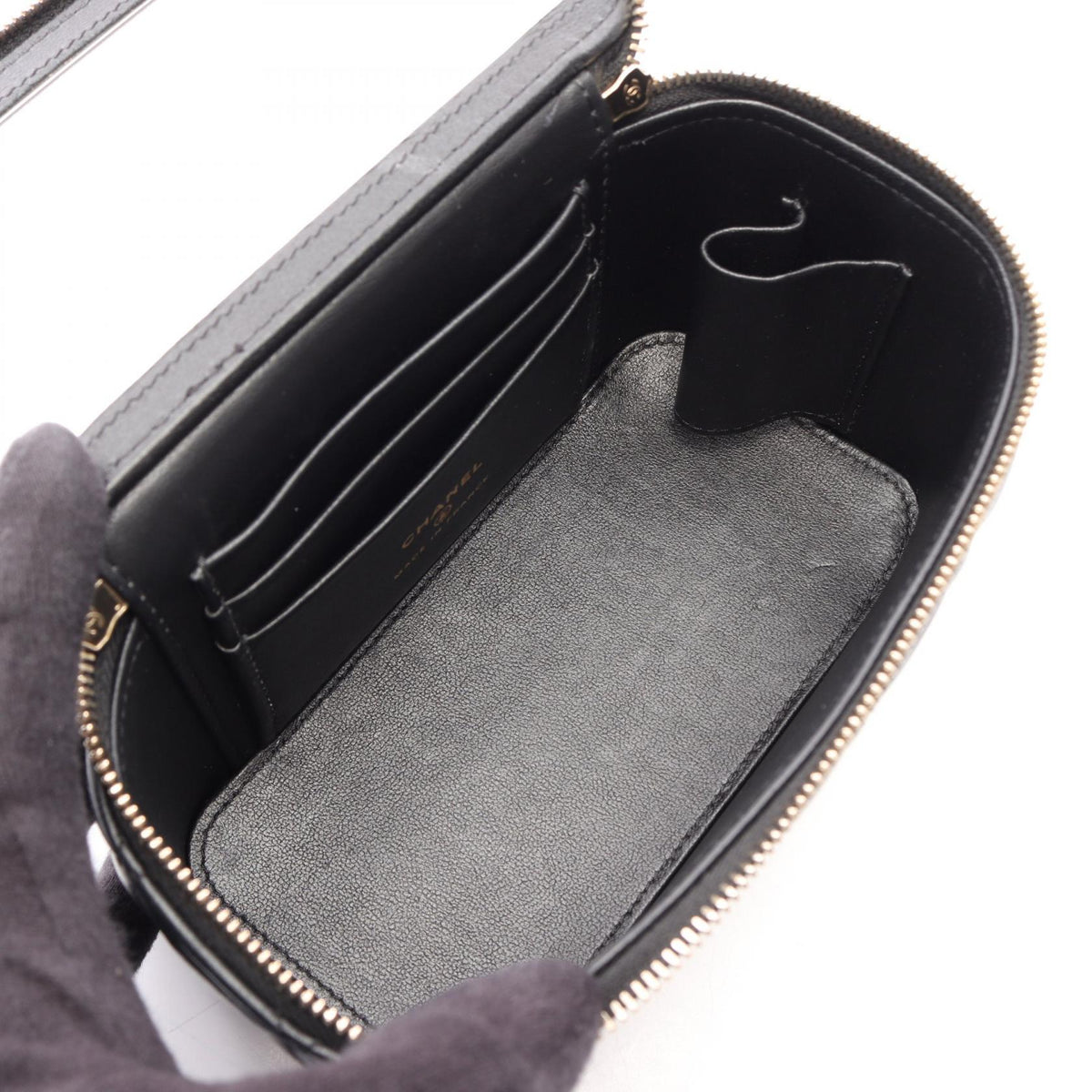 CHANEL Black Matelasse Vanity Bag 2WAY Lambskin (sheep leather) AP2199 2107400259019