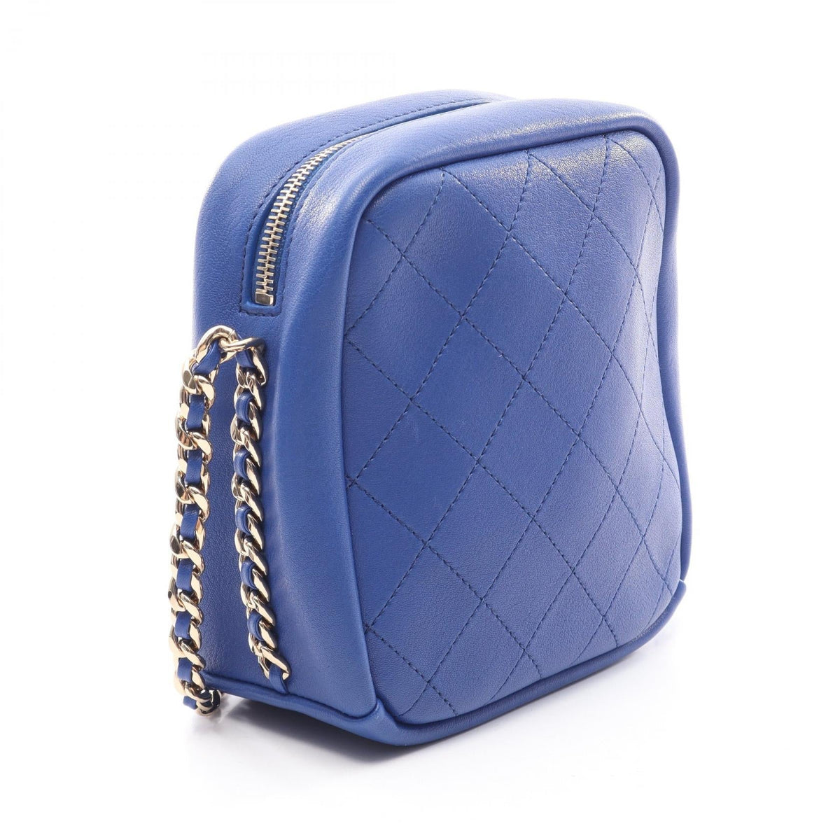 CHANEL Blue Matelasse leather 2101220078898