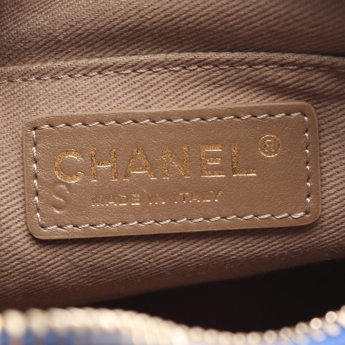 CHANEL Blue Matelasse leather 2101220078898