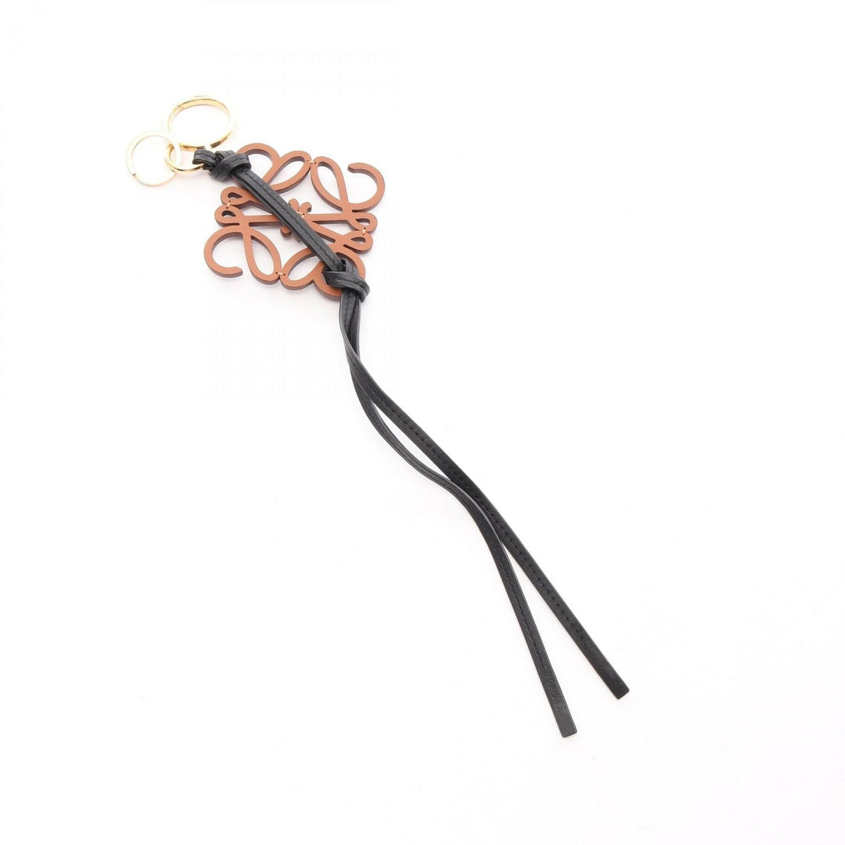 LOEWE Anagram charm charm Brown/Black leather 2120900133764